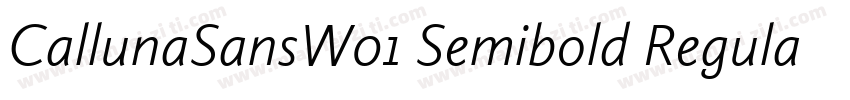 CallunaSansW01 Semibold Regular字体转换